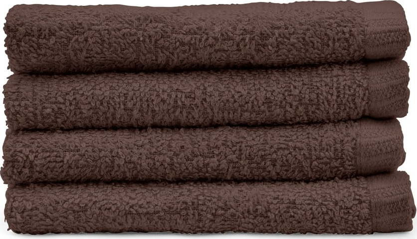 Hnědé rychleschnoucí bavlněné ručníky v sadě 4 ks 30x30 cm Quick Dry – Catherine Lansfield