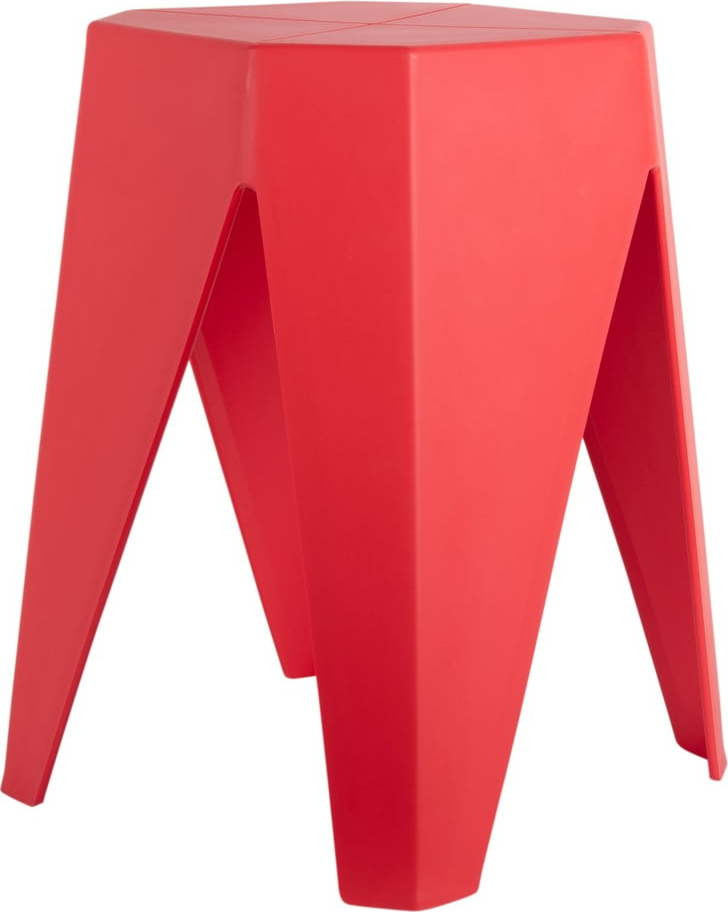 Červená plastová stolička Cherish – Leitmotiv