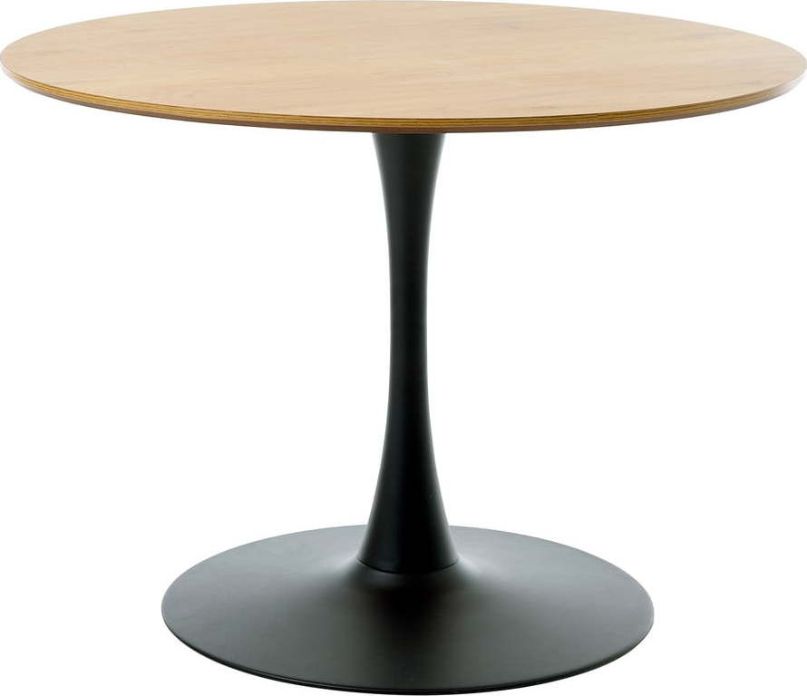 Kulatý jídelní stůl s deskou v dubovém dekoru ø 100 cm Cesura – Unique Furniture