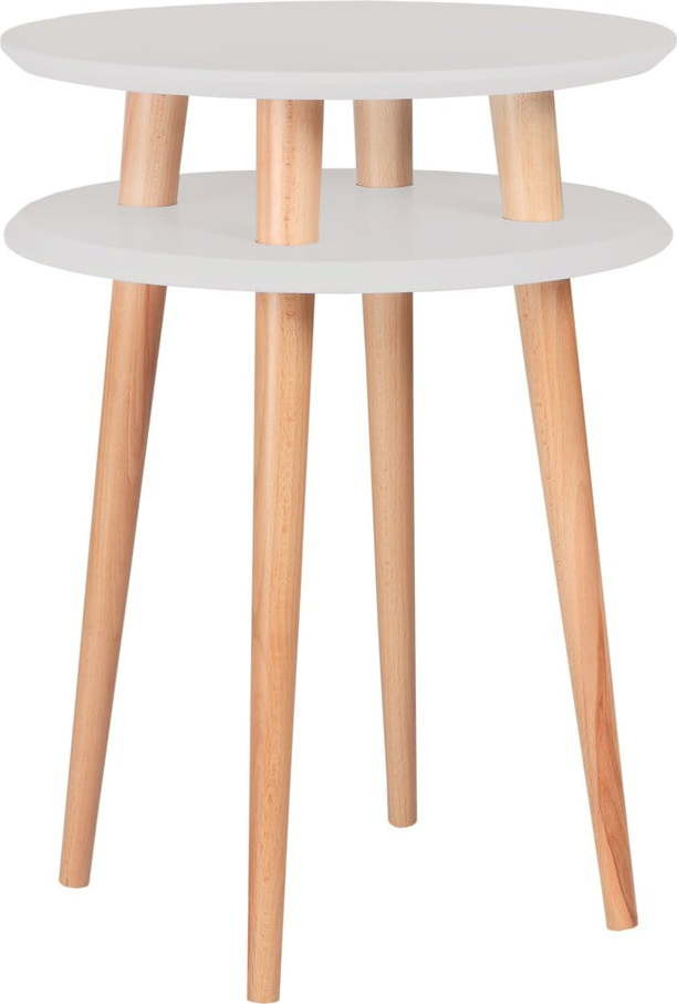 Světle šedý odkládací stolek Ragaba UFO, Ø 45 cm