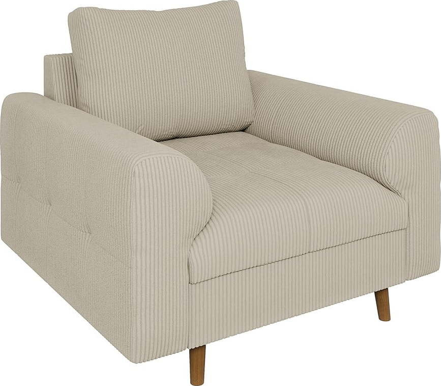 Béžové manšestrové křeslo Ariella – Ropez