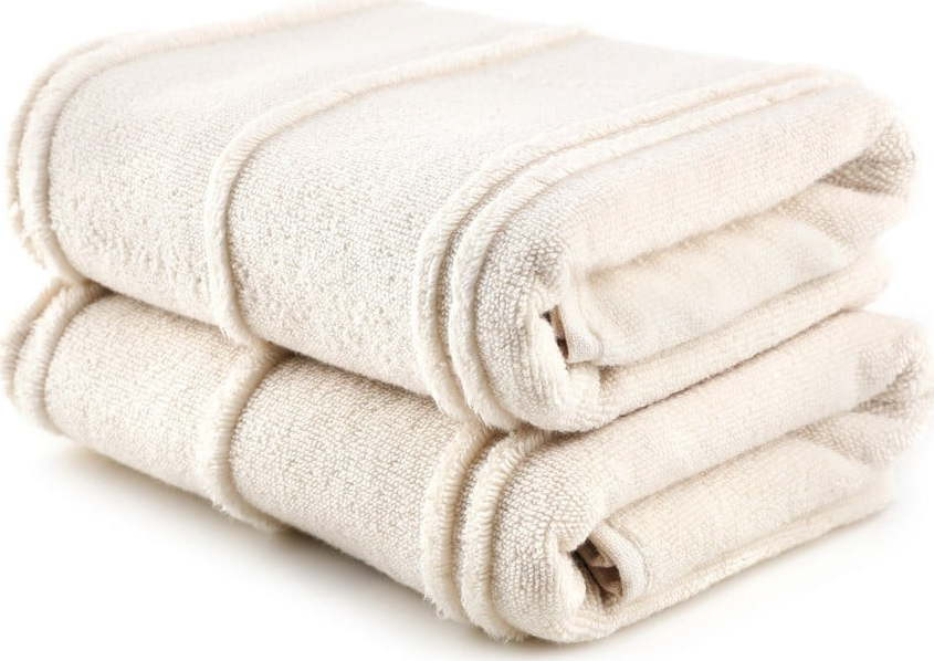 Krémové froté ručníky v sadě 2 ks 50x90 cm Arden – Foutastic