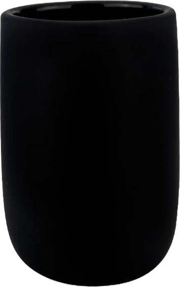 Černý keramický kelímek na zubní kartáčky Lotus – Mette Ditmer Denmark