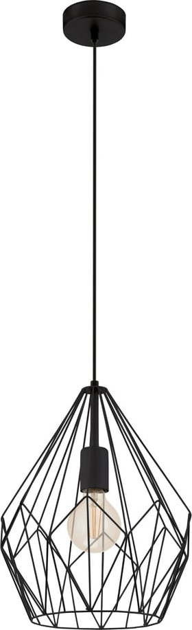 Černé závěsné svítidlo s kovovým stínidlem ø 31 cm CARLTON – EGLO