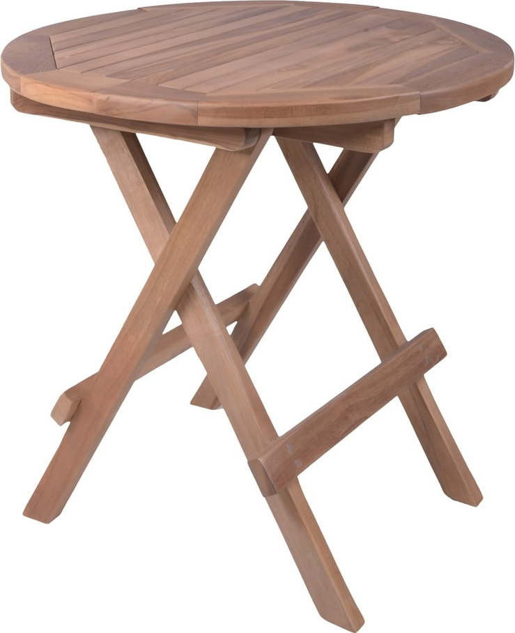 Kulatý zahradní odkládací stolek z teakového dřeva ø 50 cm Luang – Garden Pleasure