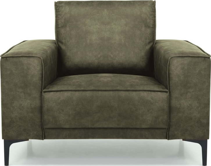 Zelené křeslo z imitace kůže Copenhagen – Scandic