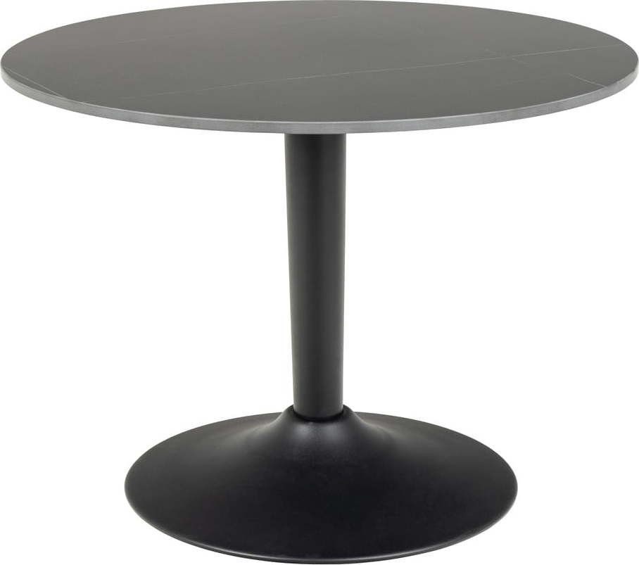 Černý kulatý konferenční stolek s keramickou deskou ø 60 cm Malta – Actona