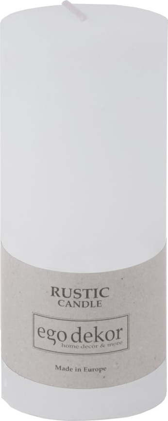 Bílá svíčka Rustic candles by Ego dekor Rust, doba hoření 58 h