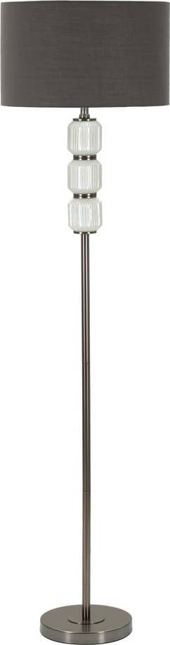 Šedá stojací lampa s textilním stínidlem (výška 163 cm) Bright – Mauro Ferretti
