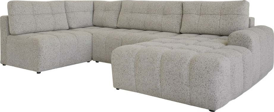 Světle hnědá rozkládací modulární rohová pohovka s úložným prostorem (levý roh) Lulu – Miuform