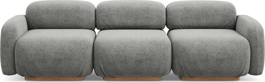 Šedá modulární pohovka z textilie bouclé 270 cm Ailani – Makamii