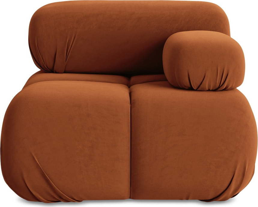 Oranžový sametový modul pohovky (pravý roh) Lokua – Makamii