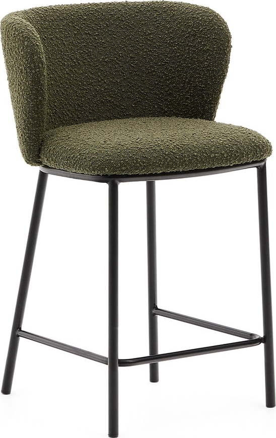 Zelená barová židle (výška sedáku 65 cm) Ciselia – Kave Home
