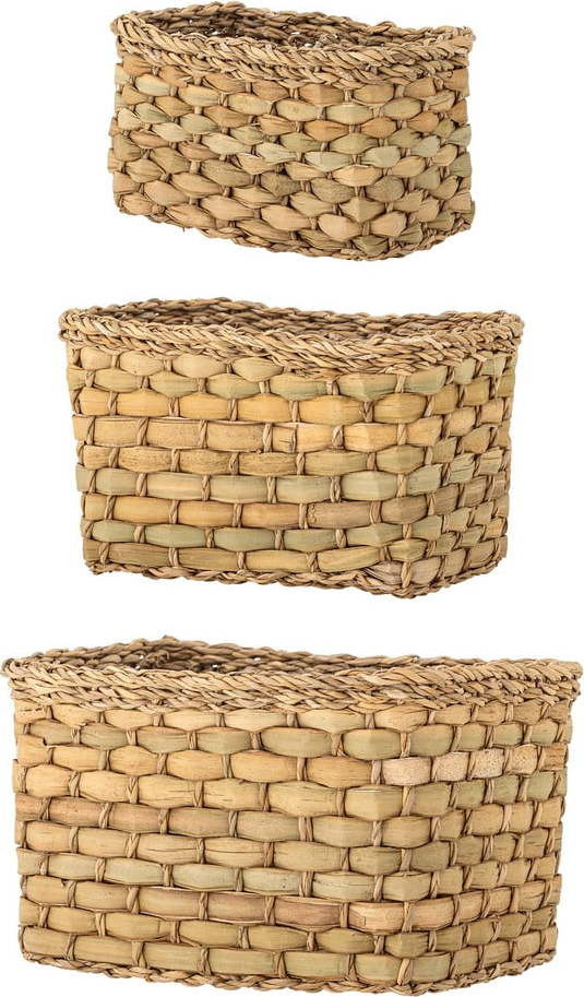 Košíky z mořské trávy v sadě 3 ks 26x16x16 cm Ramon – Bloomingville