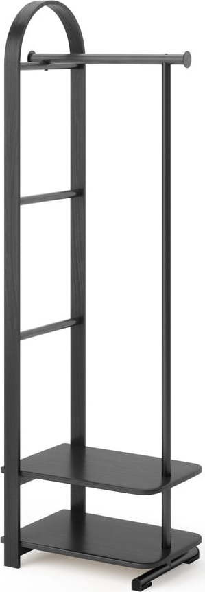 Černá předsíňová sestava z jasanového dřeva 37x167x54 cm Bellwood – Umbra