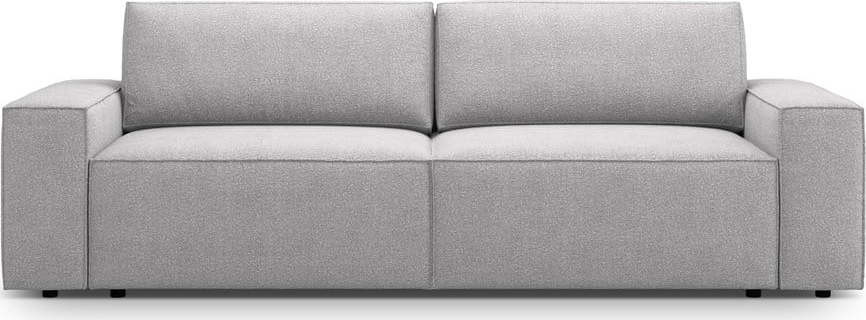 Světle šedá rozkládací pohovka z textilie bouclé 247 cm Jodie – Micadoni Home