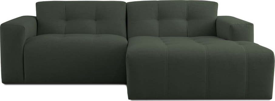 Tmavě zelená rohová pohovka (pravý roh) Maxel – Scandic