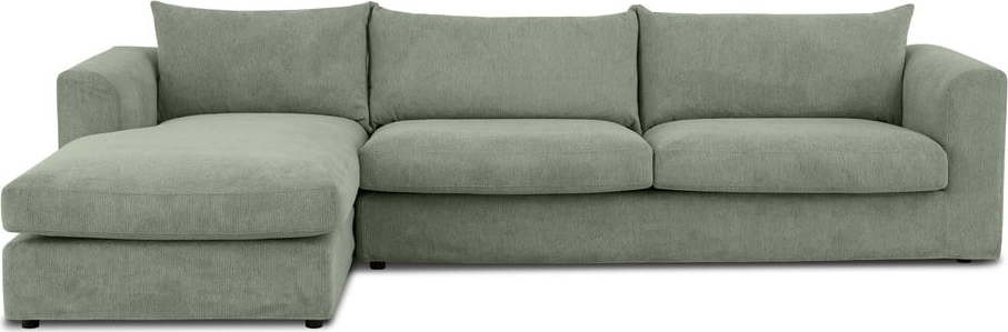 Světle zelená rohová pohovka (levý roh) Asgard – Scandic