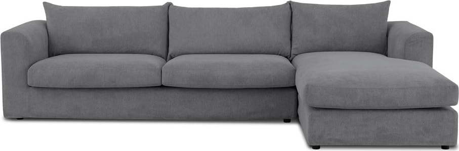 Tmavě šedá rohová pohovka (pravý roh) Asgard – Scandic