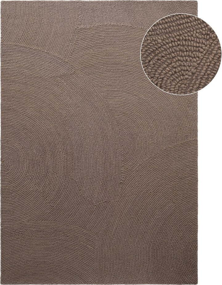 Ručně tkaný vlněný koberec taupe 80x150 cm Eleni Taupe – Hanse Home