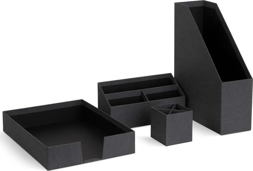 Kartonové organizéry v sadě 4 ks Hugo Canvas Paper Laminate – Bigso