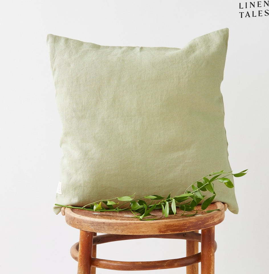 Lněný povlak na polštář 40x40 cm Sage – Linen Tales