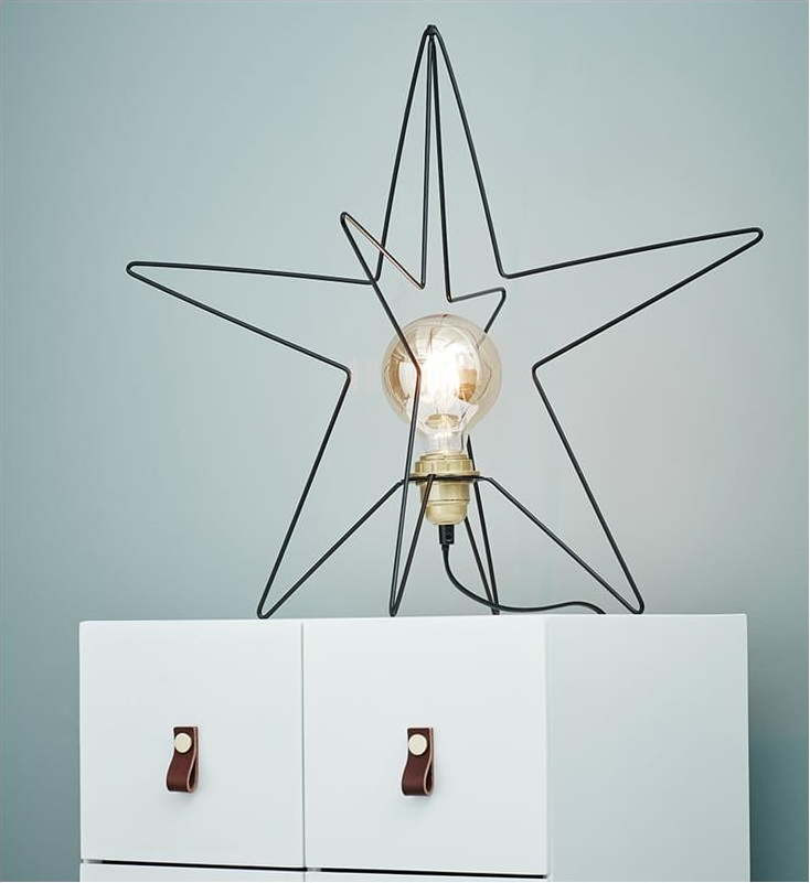 Černá vánoční světelná dekorace Asterix – Markslöjd