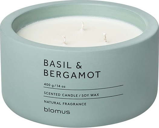 Vonná sojová svíčka doba hoření 25 h Fraga: Basil & Bergamot – Blomus