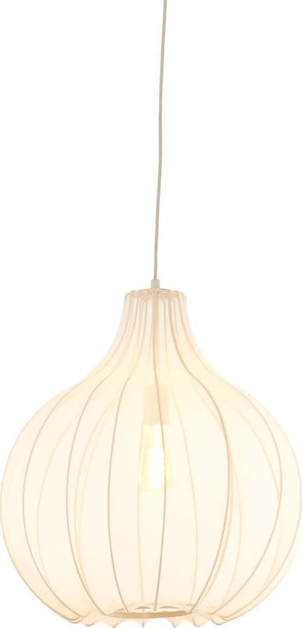 Béžové závěsné svítidlo s textilním stínidlem ø 50 cm Elati – Light & Living