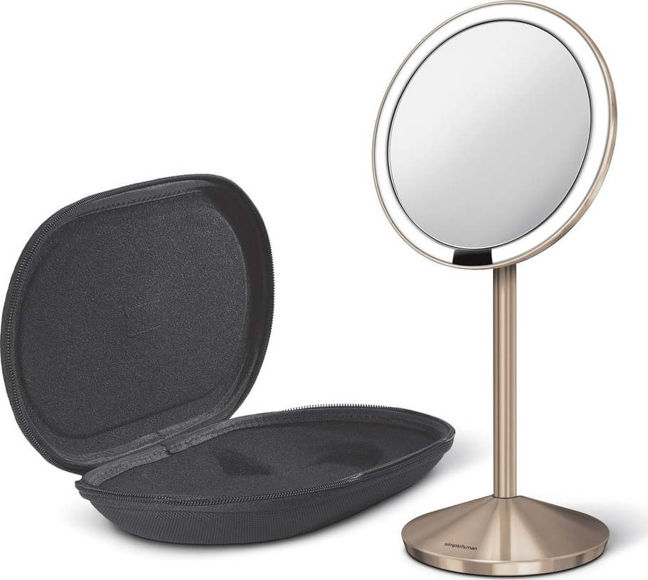 Kosmetické zvětšovací zrcadlo s osvětlením (10x) ø 12 cm Travel – simplehuman