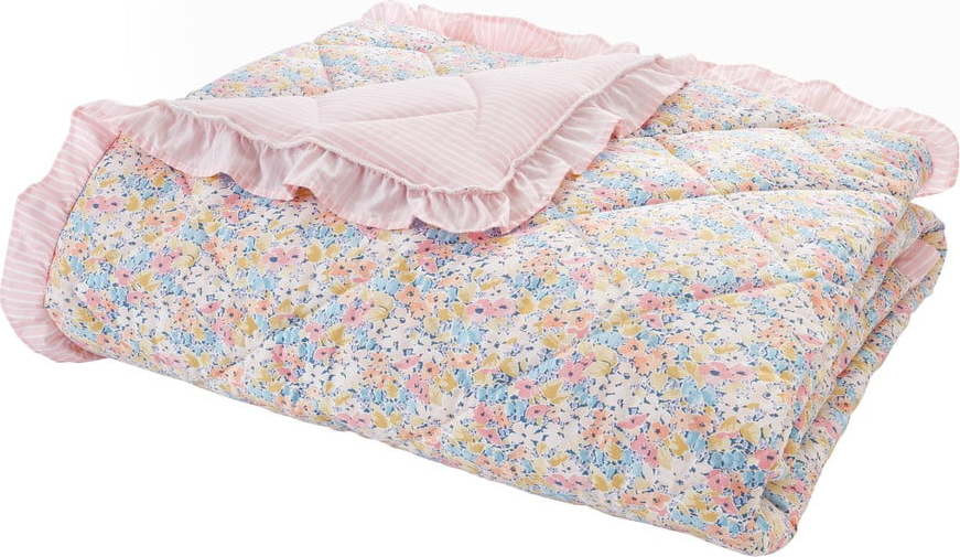 Růžový prošívaný přehoz 220x230 cm Darcy Floral – Catherine Lansfield
