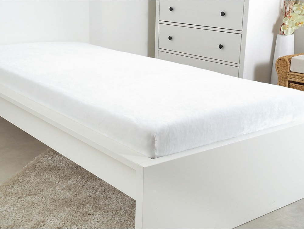 Bílé prostěradlo z mikroflanelu 90x200 cm Exclusive – B.E.S.
