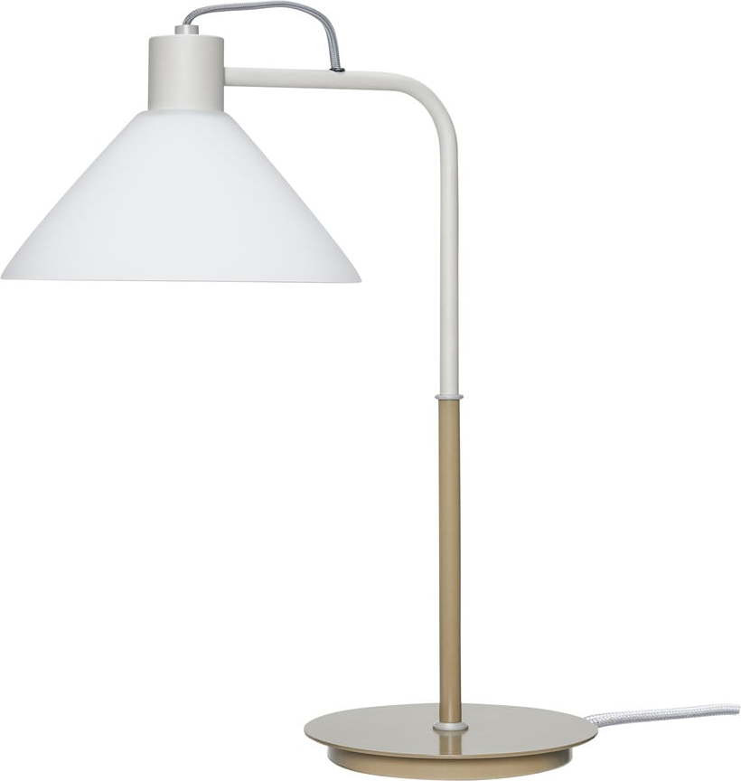 Bílá stolní lampa se skleněným stínidlem (výška 44 cm) Spot – Hübsch