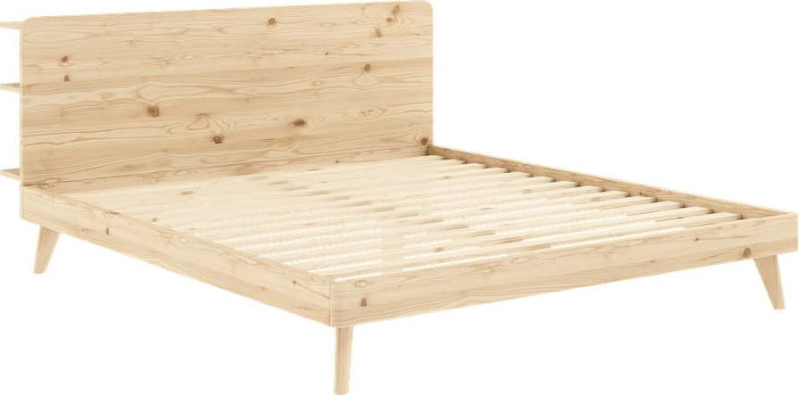 Dvoulůžková postel z borovicového dřeva s roštem 180x200 cm Retreat – Karup Design