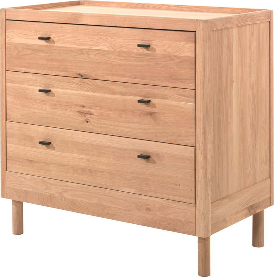 Dětská komoda z dubového dřeva v přírodní barvě 100x95x55 cm Forrest – Vipack