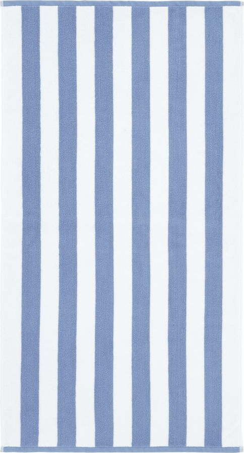 Modro-bílá bavlněná osuška 90x140 cm Stripe Jacquard – Bianca