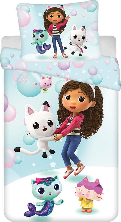 Dětské povlečení na jednolůžko z mikrovlákna 140x200 cm Gabby's Dollhouse 