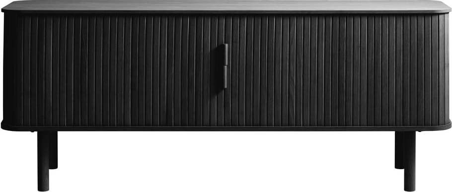 Černý TV stolek v dekoru dubu 160x56 cm Cavo – Unique Furniture