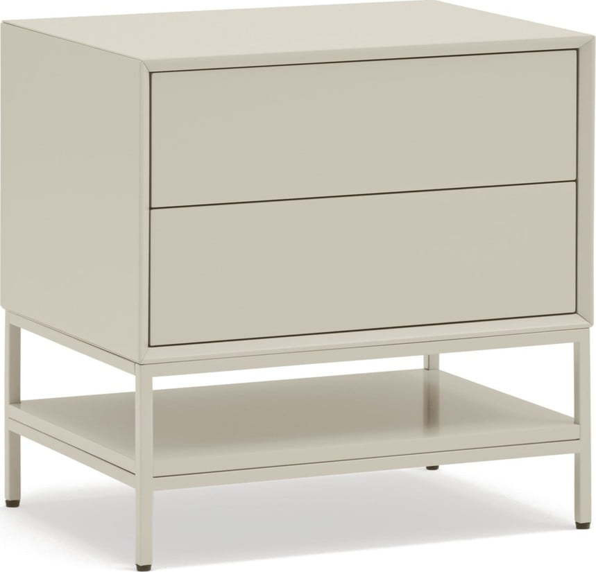 Krémový noční stolek Platt – Teulat