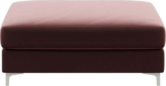 Tmavě růžová sametová podnožka Devichy Rothe