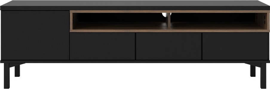 Černý TV stolek 156x48x48 cm Roomers – Tvilum
