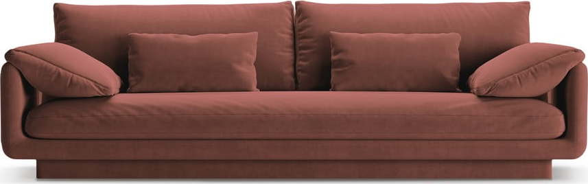 Růžová sametová pohovka 250 cm Torino – Micadoni