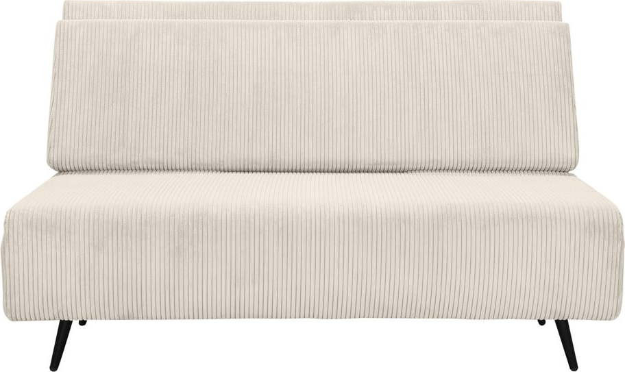 Krémová manšestrová rozkládací pohovka 140 cm Mallory – Støraa