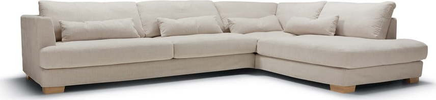 Béžová rohová pohovka (pravý roh) Brandon – Sits