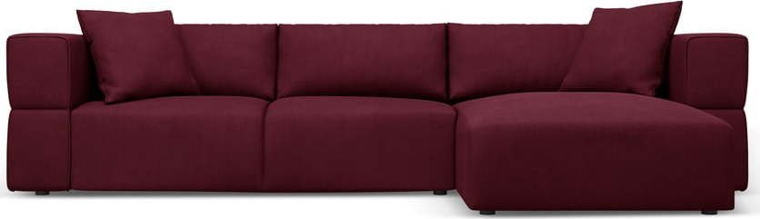 Vínová rohová pohovka, pravý roh Esther – Milo Casa