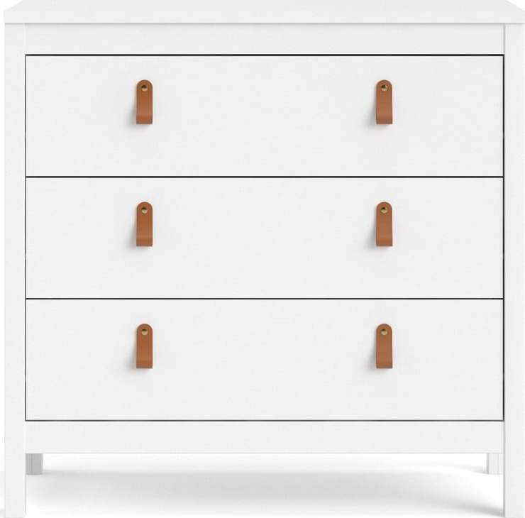 Bílá nízká komoda 82x80 cm Madrid – Tvilum