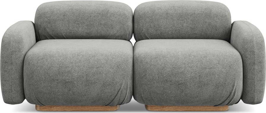 Šedá modulární pohovka z textilie bouclé 190 cm Ailani – Makamii