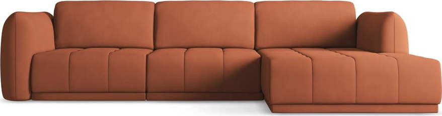 Oranžová rohová pohovka (pravý roh) Hoku – Makamii