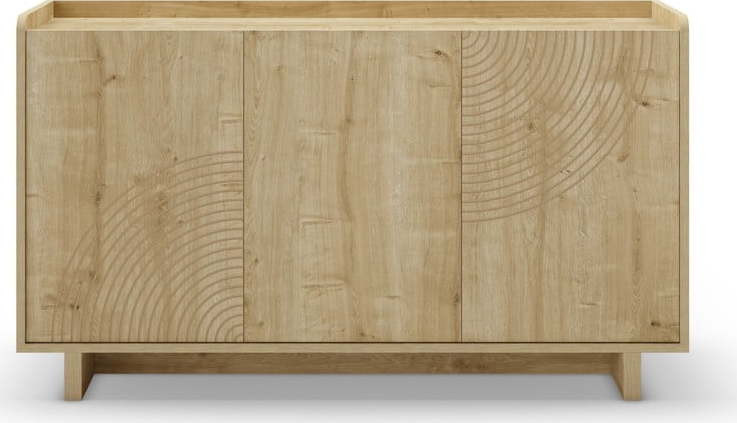 Komoda v dekoru dubu v přírodní barvě 140x80x40 cm Daira – Marckeric