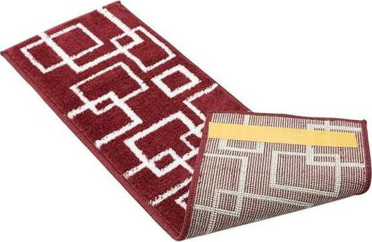 Červené nášlapy na schody v sadě 13 ks 22x73 cm Geometric – Mila Home